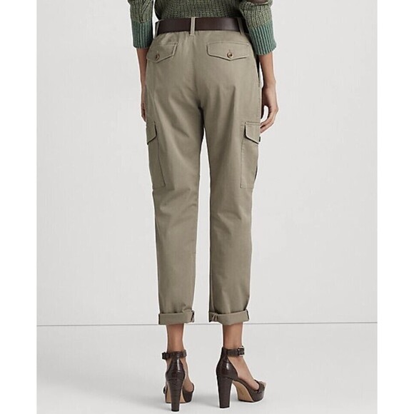 Lauren Ralph Lauren Women's Size 16 Pleated Cargo Pant NWT Micro Sanded Twill - Picture 3 of 11